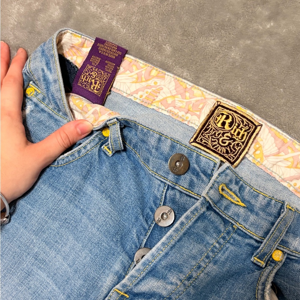 Vintage Rich & Skinny distressed denim jeans
